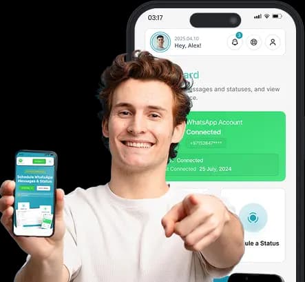 Illustration showing comparison between WhatsApp scheduling tools