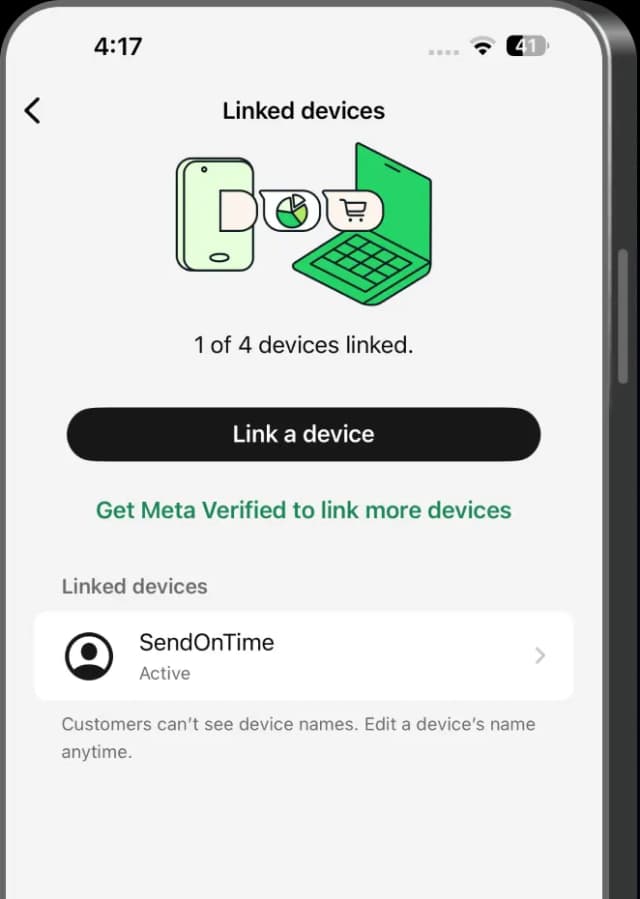 Step 1: Link your WhatsApp account