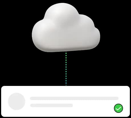 Illustration of cloud-based WhatsApp scheduling